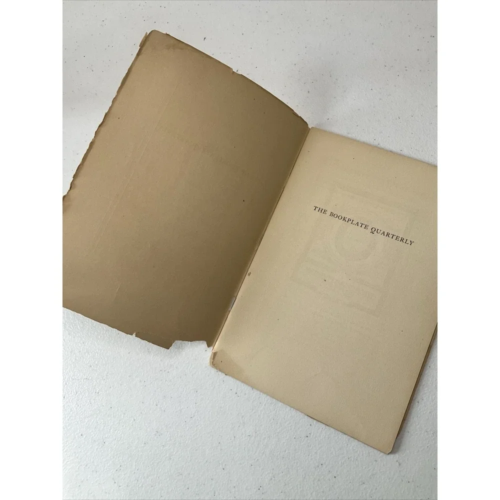 The Bookplate Quarterly April 1918‎ American Society Ex Libris Antique Book Rare